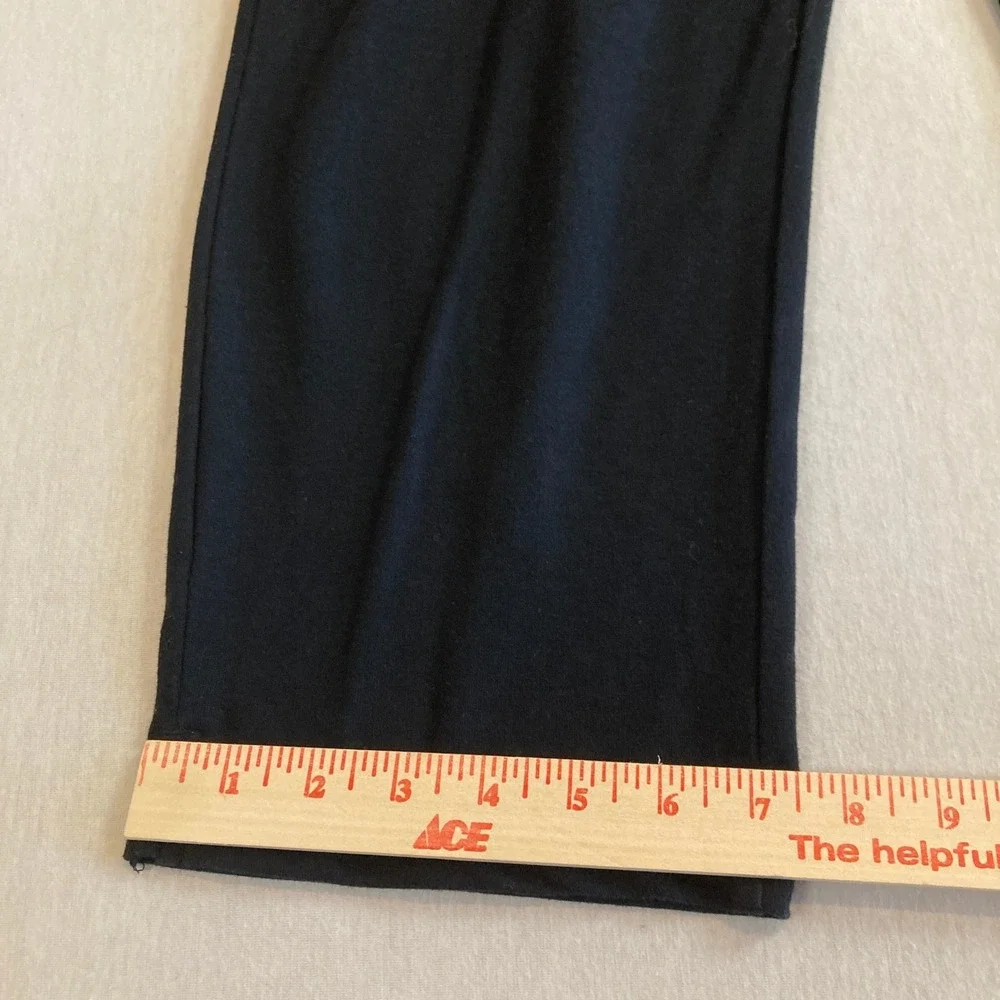 Eddie Bauer Womens M (28x20) Black Crop Drawstring Wide Leg Cotton Stretch